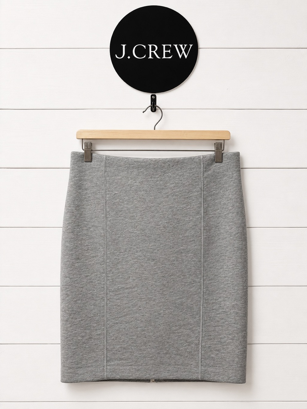 J.Crew Jupe Crayon Gris Chiné – Taille L